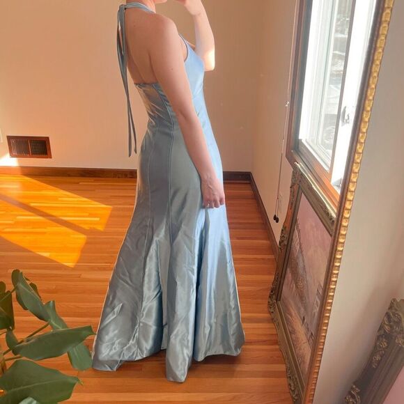 Vintage Jessica McClintock x Gunne Sax Satin Gown Size 5/6 - Picture 3 of 8